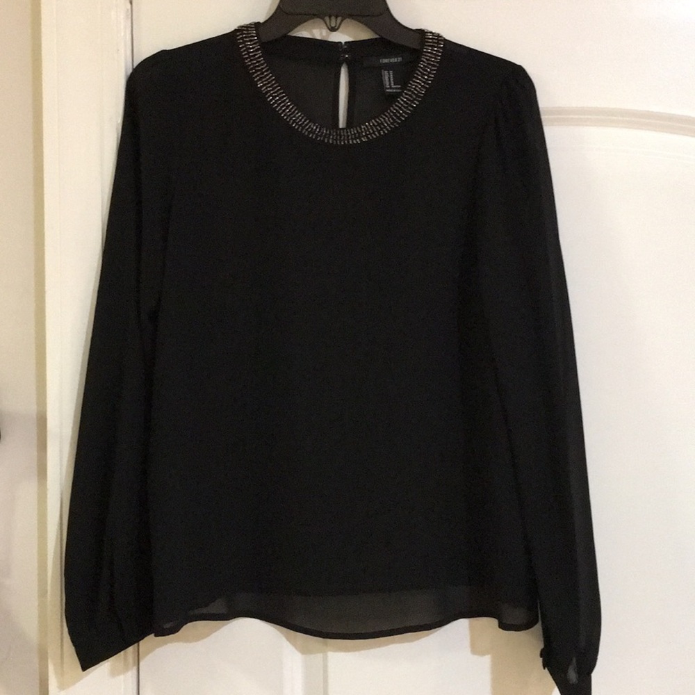 Forever21 black crop top sizeM